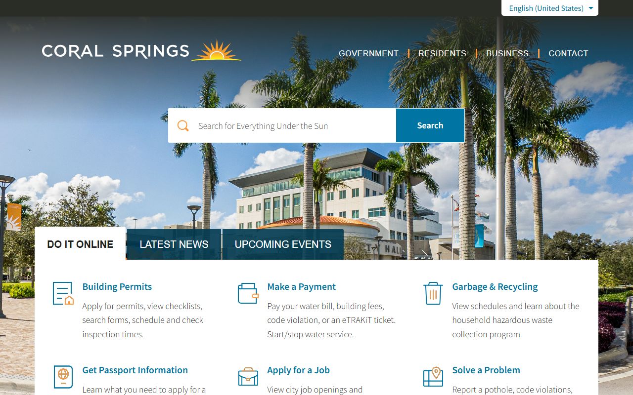 Coral Springs city portal for court docket information