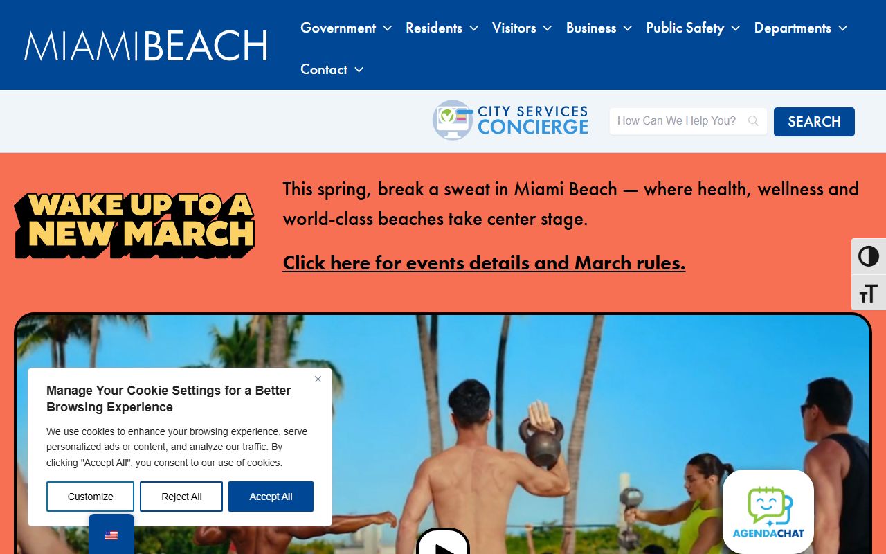 Miami Beach city portal for court docket information