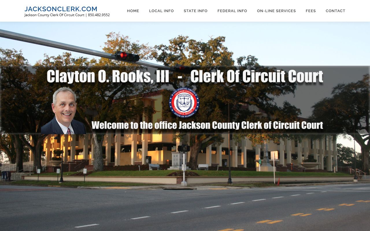Jackson County Clerk of Court homepage for court docket search