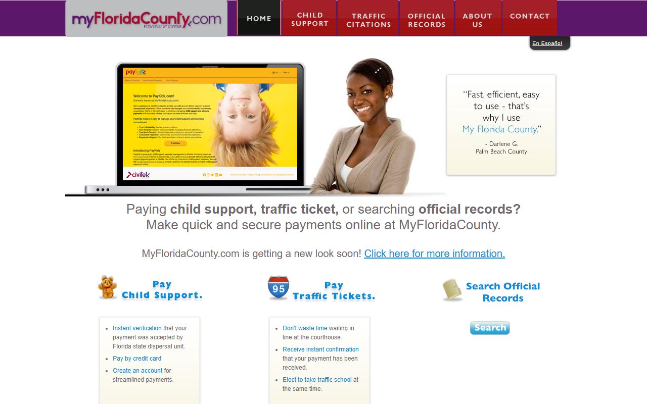 Suwannee County Clerk homepage for court docket records