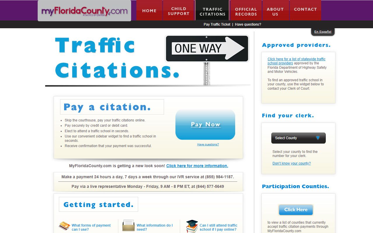 Florida pay traffic citations portal related to court docket